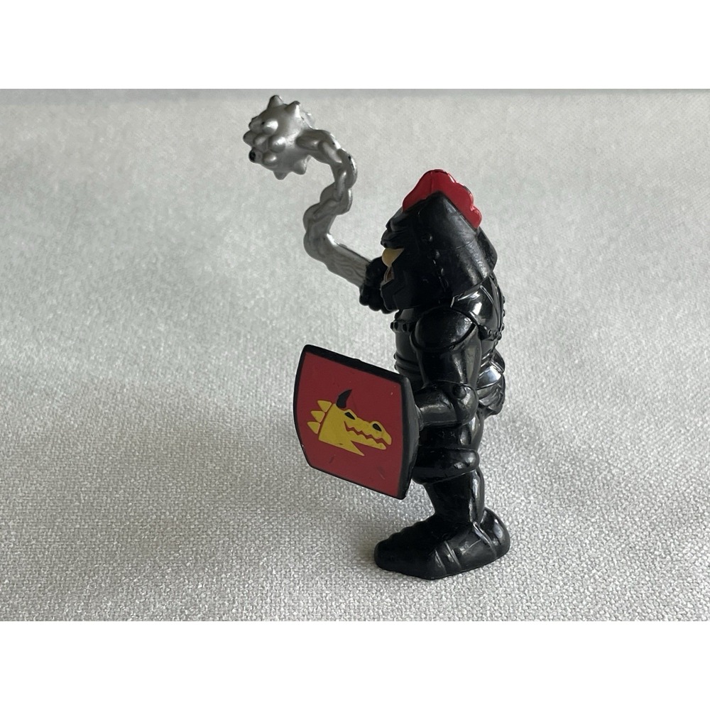 1994 Fisher Price Great Adventures Castle Black Knight Armor Mace Action Figure - Picture 4 of 9